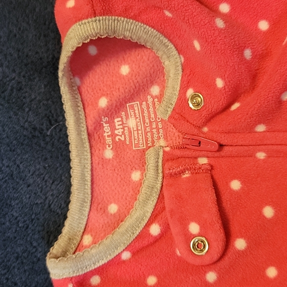 Footed polka dotted sleeper - Picture 4 of 4